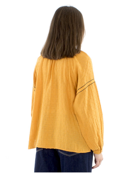 Chemisier gaze coton doublé