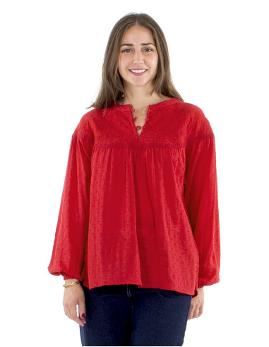 Chemisier gaze coton doublé