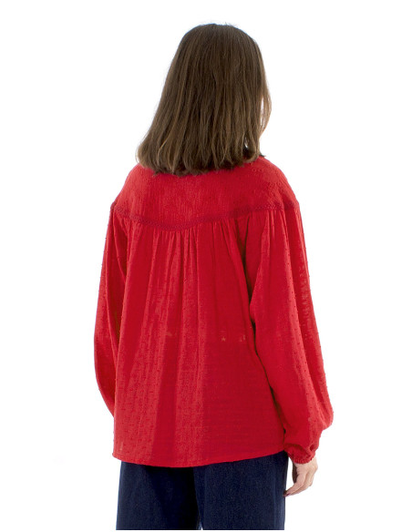 Chemisier gaze coton doublé