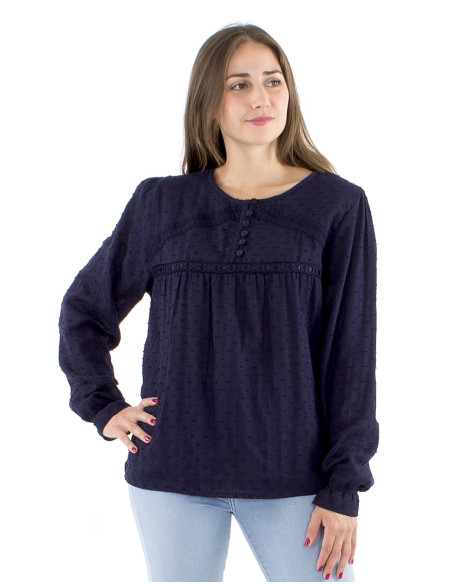 Chemisier gaze coton doublé