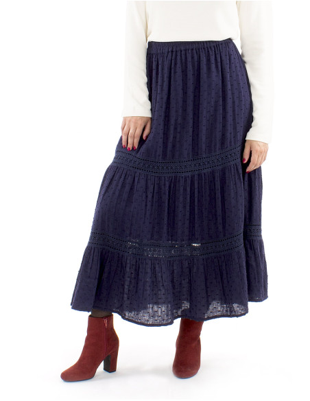 Jupe gaze coton doublée