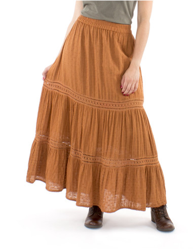 Jupe gaze coton doublée