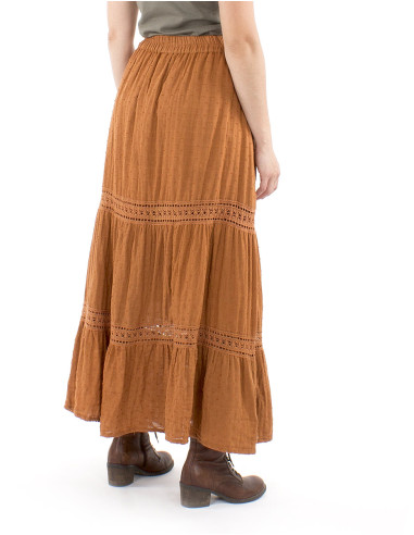 Jupe gaze coton doublée
