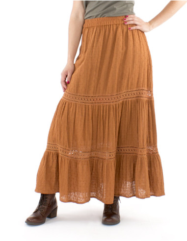 Jupe gaze coton doublée