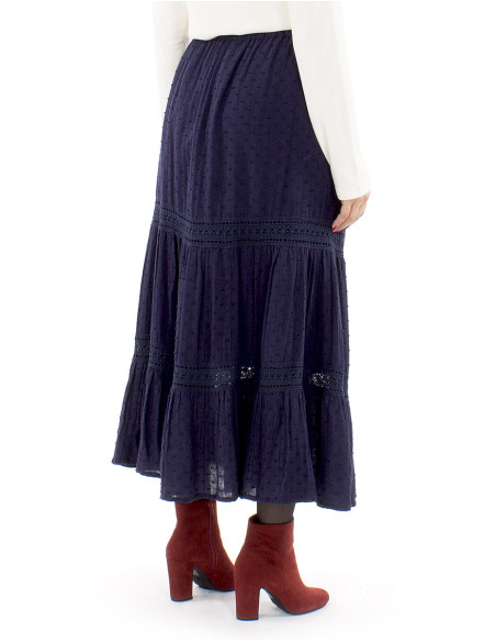 Jupe gaze coton doublée