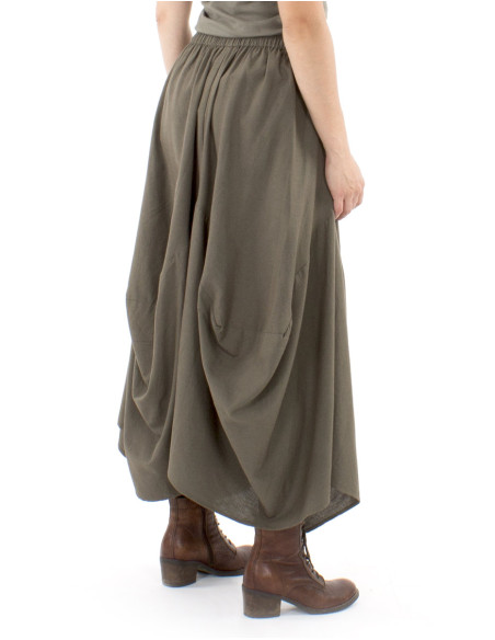 Jupe 91% viscose 9% lin
