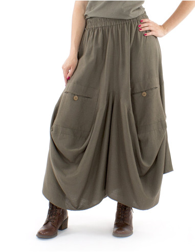 Jupe 91% viscose 9% lin
