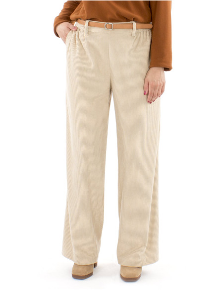 Pantalon velours polyester