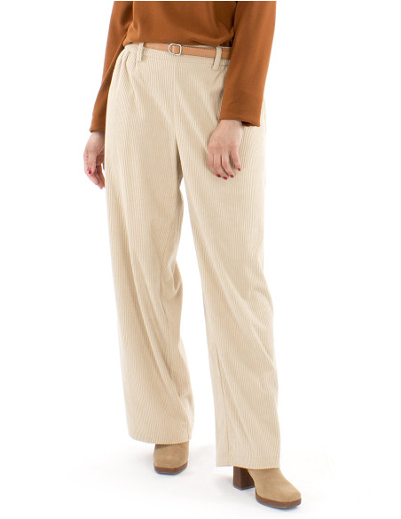 Pantalon velours polyester