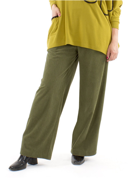 Pantalon velours polyester