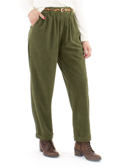 Pantalon velours polyester