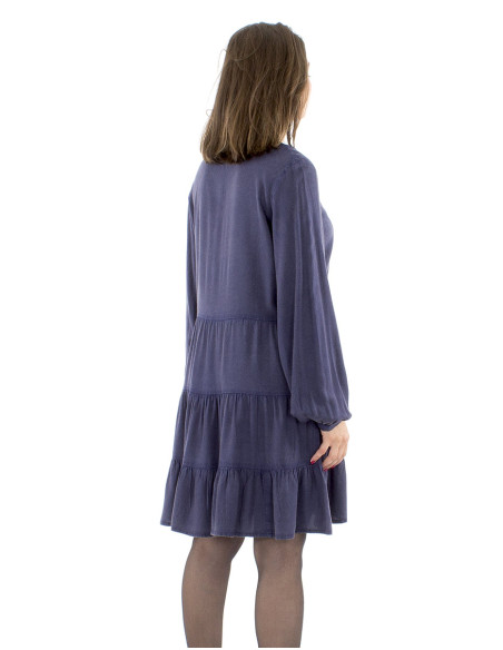 Robe viscose brodée miroirs