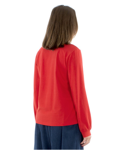 Tee Shirt coton manches longues dentelle