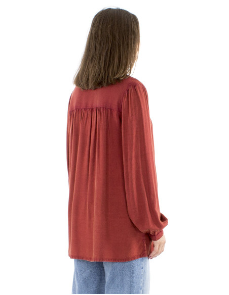 Tunique viscose brodée miroirs