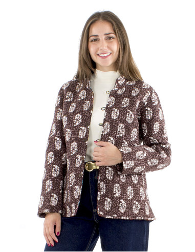 Veste coton réversible imprimé Florindie...