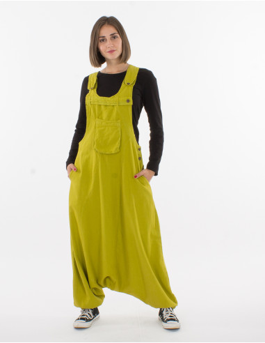 Combi Sarouel Coton Sw Unie Co13089 plus courte