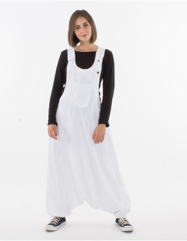 Combi Sarouel Coton Sw Unie Co13089 plus courte