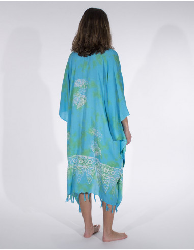 Robe viscose boubou à franges