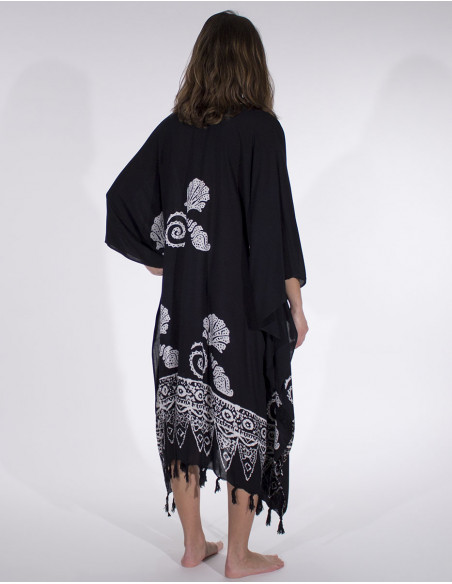 Robe viscose boubou à franges