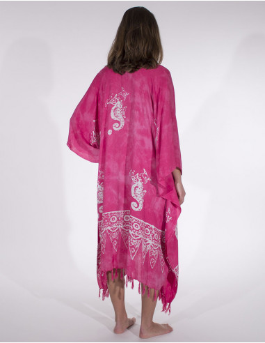 Robe viscose boubou à franges