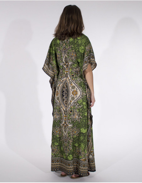 Robe Longue Kaftan Polyester Imprime