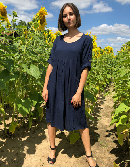 Robe ample manches courtes