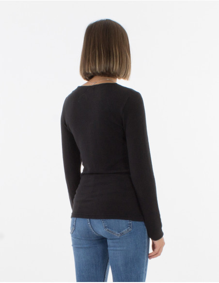 Veste maille boutons