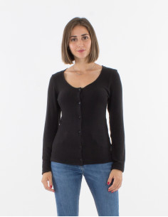 Veste maille boutons 2