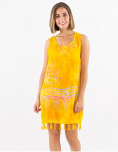 MINI ROBE VISCOSE FRANGES