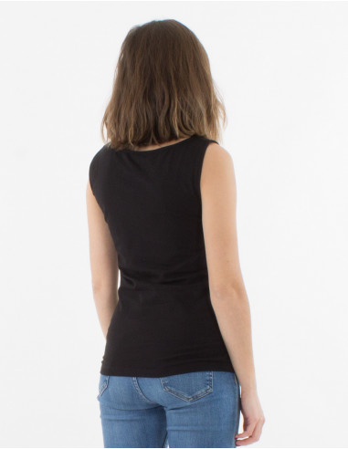 Tee shirt sans manches uni