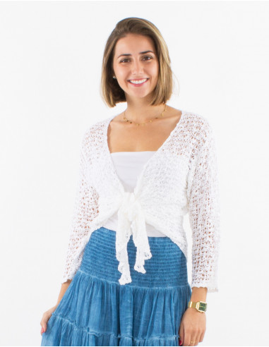 Veste maille polyester filet