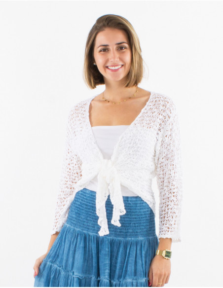 Veste maille polyester filet