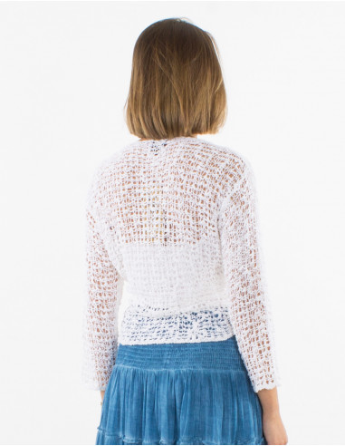 Veste maille polyester filet