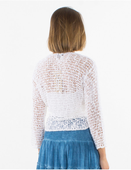 Veste maille polyester filet