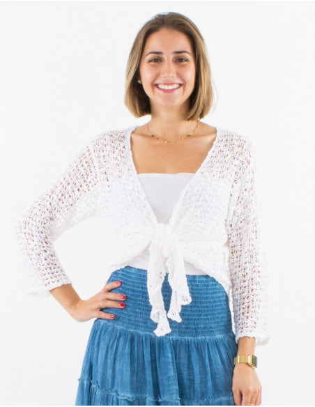 Veste maille polyester filet