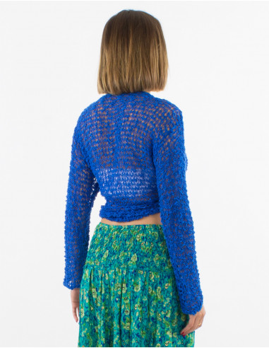 Veste maille polyester filet