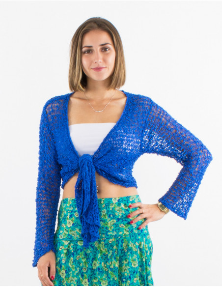 Veste maille polyester filet