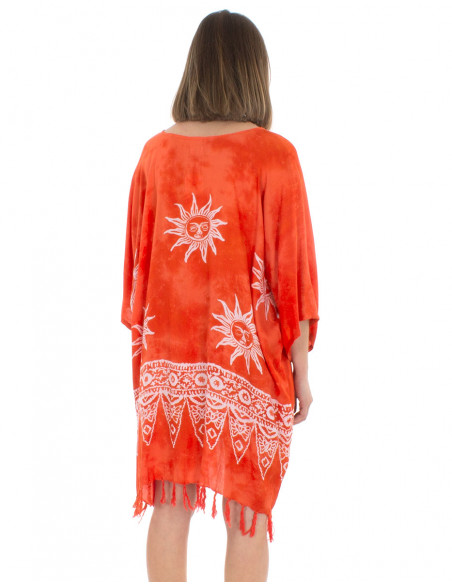 Tunique viscose à franges