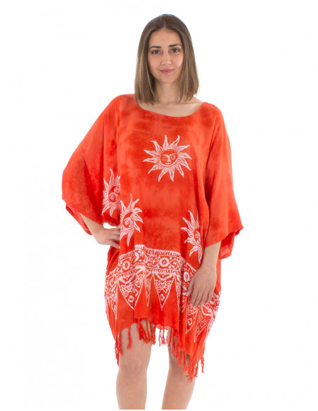 Tunique viscose à franges