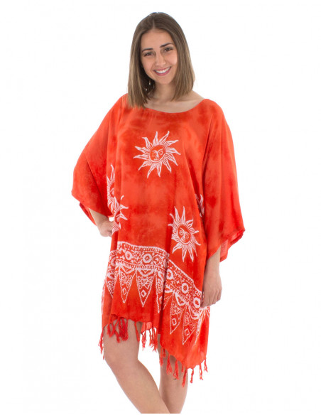 Tunique viscose à franges