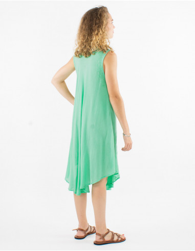 Robe 100% viscose crêpe parapluie