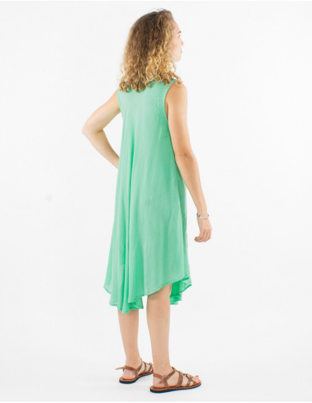 Robe 100% viscose crêpe parapluie