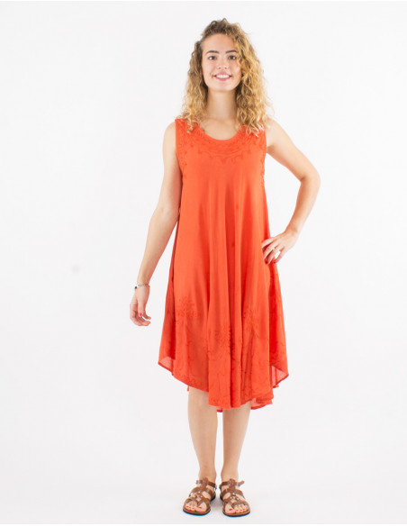 Robe 100% viscose crêpe parapluie