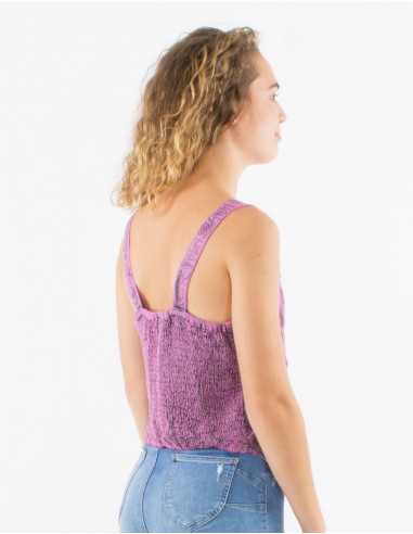 Top court viscose sw dos élastique