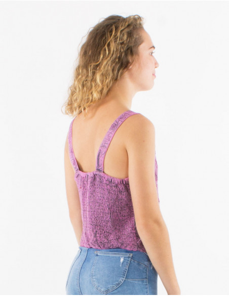 Top court viscose sw dos élastique