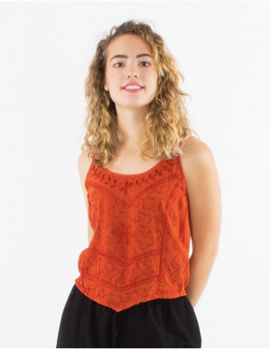 Top court viscose sw dos élastique