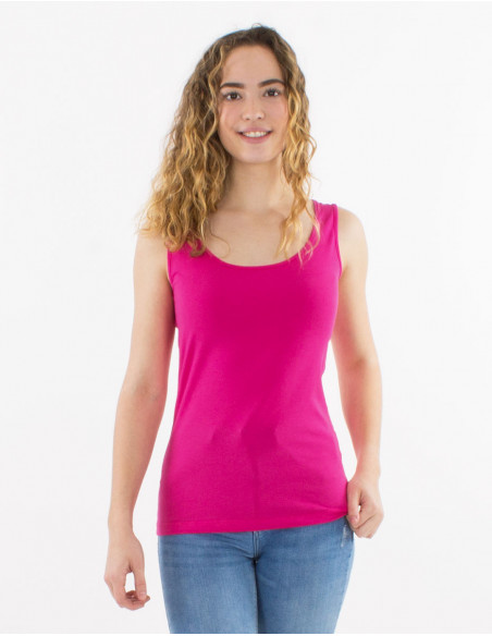 Tee shirt sans manches uni