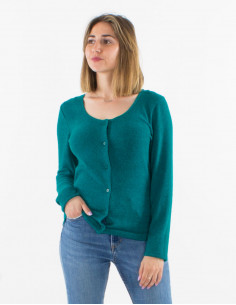 Veste maille boutons
