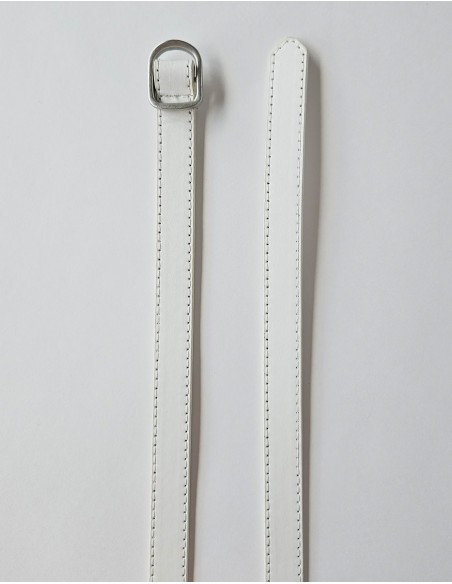 Ceinture polyuréthane unie boucle métal
