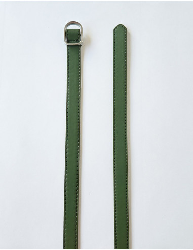 Ceinture polyuréthane unie boucle métal